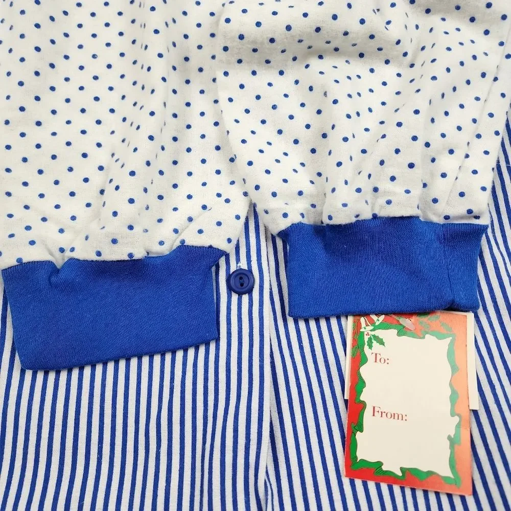 Bold Spirit Christmas Pajama Sleepshirt NWT Large Cotton Nightgown Polka Dot - Picture 10 of 14
